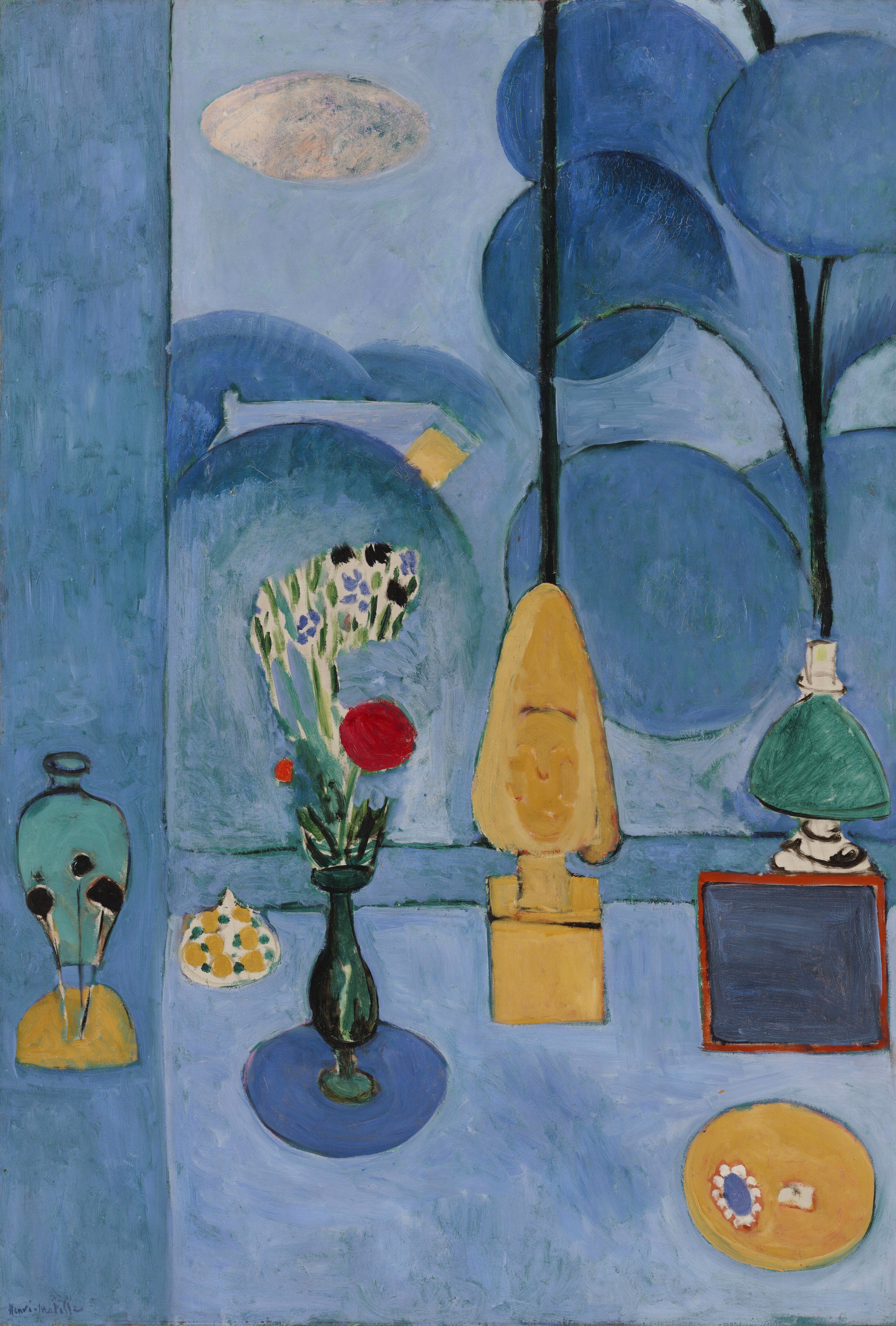 파란 창문 (The Blue Window) by Henri Matisse - 1913 - 130.8 x 90.5 cm 