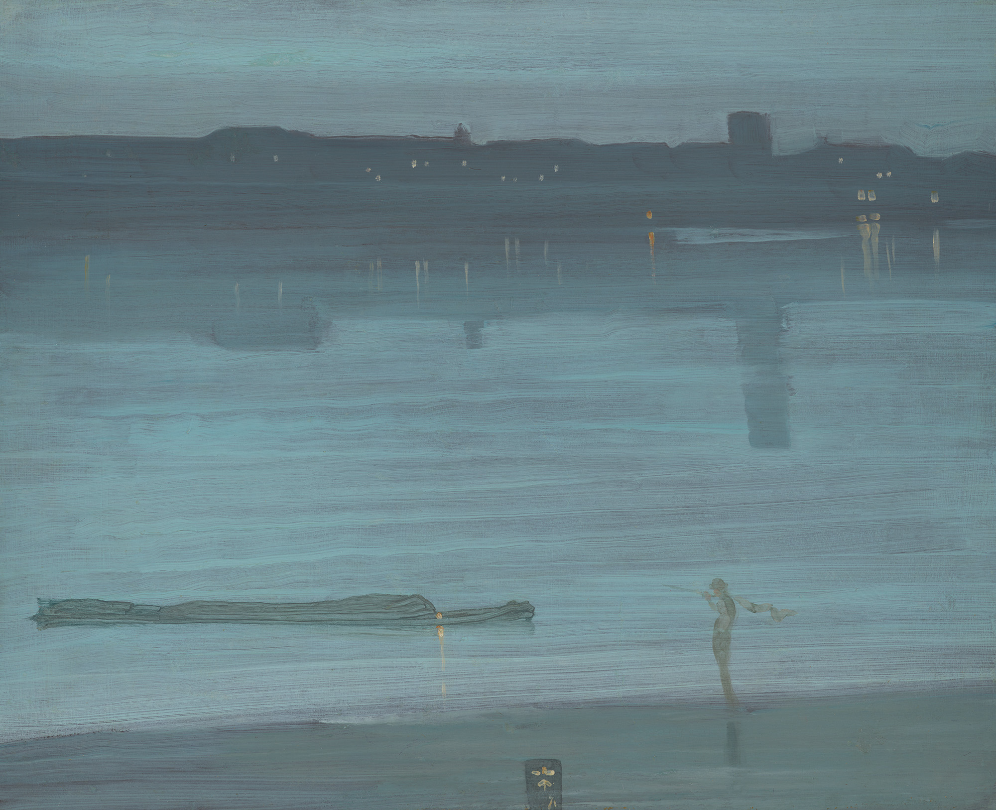 Nocturne: Blue and Silver – Chelsea by James Abbott McNeill Whistler - 1871 - 50.2 × 60.8 cm Van Gogh MuseumnameTate Britain